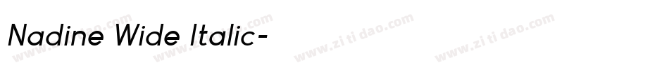 Nadine Wide Italic字体转换